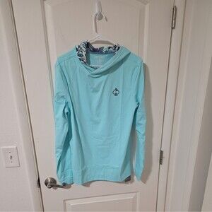 Pins & Aces Hoodie Pullover Mens s blue Performance Stretch Golf Activewear